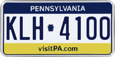 PA license plate KLH4100