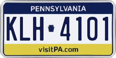 PA license plate KLH4101