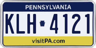PA license plate KLH4121