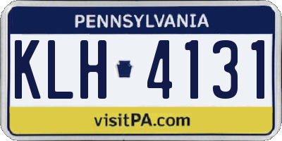 PA license plate KLH4131