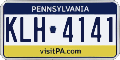 PA license plate KLH4141