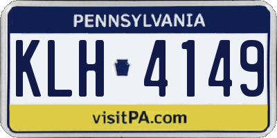 PA license plate KLH4149