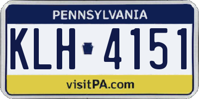 PA license plate KLH4151