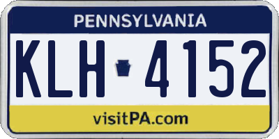 PA license plate KLH4152