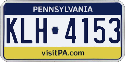 PA license plate KLH4153