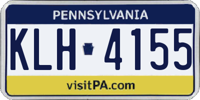PA license plate KLH4155