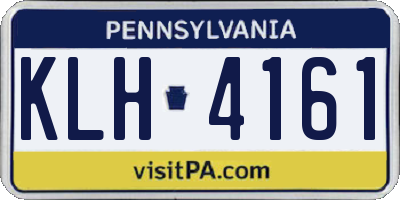 PA license plate KLH4161