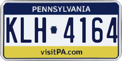 PA license plate KLH4164