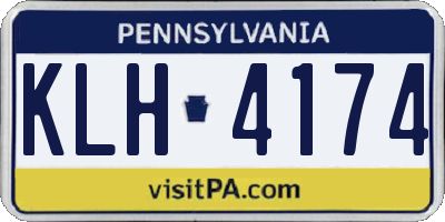 PA license plate KLH4174