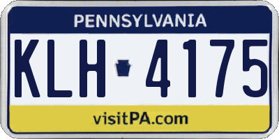 PA license plate KLH4175