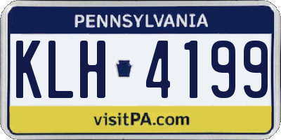 PA license plate KLH4199