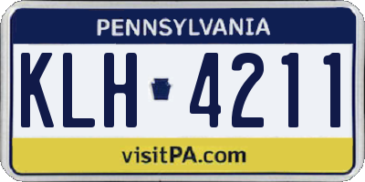 PA license plate KLH4211