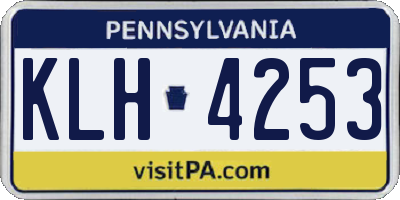 PA license plate KLH4253