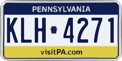 PA license plate KLH4271