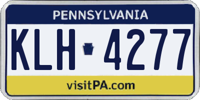 PA license plate KLH4277