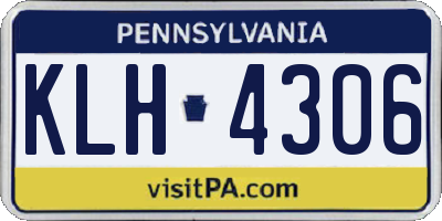 PA license plate KLH4306