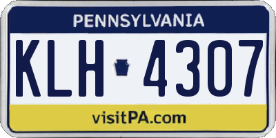 PA license plate KLH4307