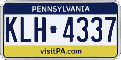 PA license plate KLH4337