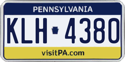PA license plate KLH4380