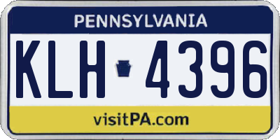 PA license plate KLH4396