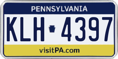 PA license plate KLH4397