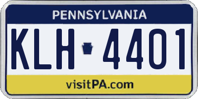 PA license plate KLH4401