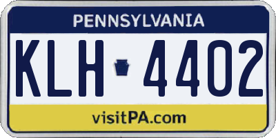 PA license plate KLH4402