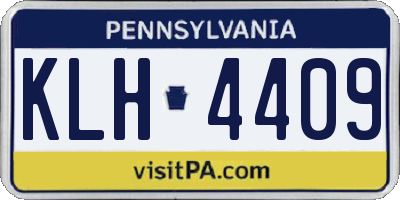 PA license plate KLH4409