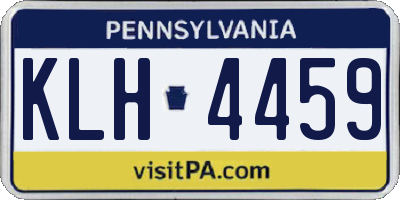 PA license plate KLH4459