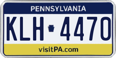 PA license plate KLH4470