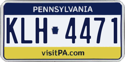 PA license plate KLH4471