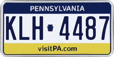 PA license plate KLH4487