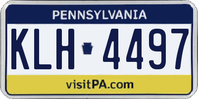 PA license plate KLH4497