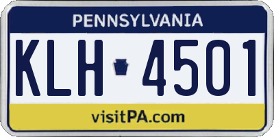 PA license plate KLH4501
