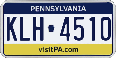 PA license plate KLH4510