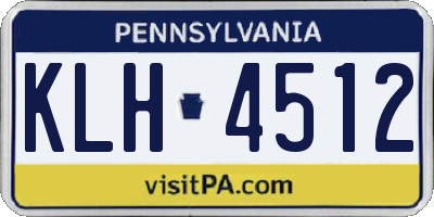 PA license plate KLH4512