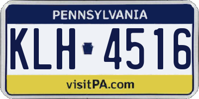 PA license plate KLH4516