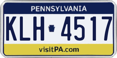 PA license plate KLH4517