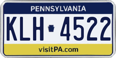 PA license plate KLH4522