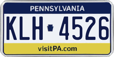 PA license plate KLH4526
