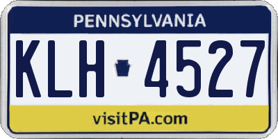 PA license plate KLH4527