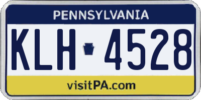 PA license plate KLH4528