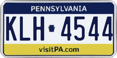 PA license plate KLH4544