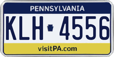 PA license plate KLH4556