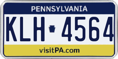 PA license plate KLH4564