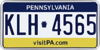 PA license plate KLH4565