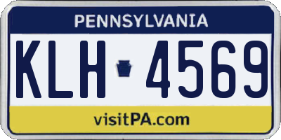 PA license plate KLH4569