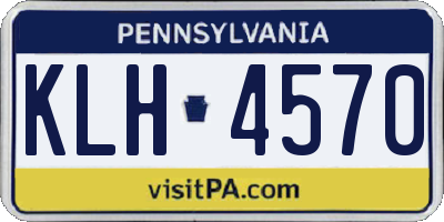 PA license plate KLH4570
