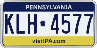 PA license plate KLH4577