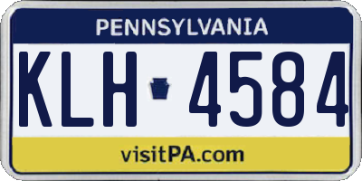 PA license plate KLH4584